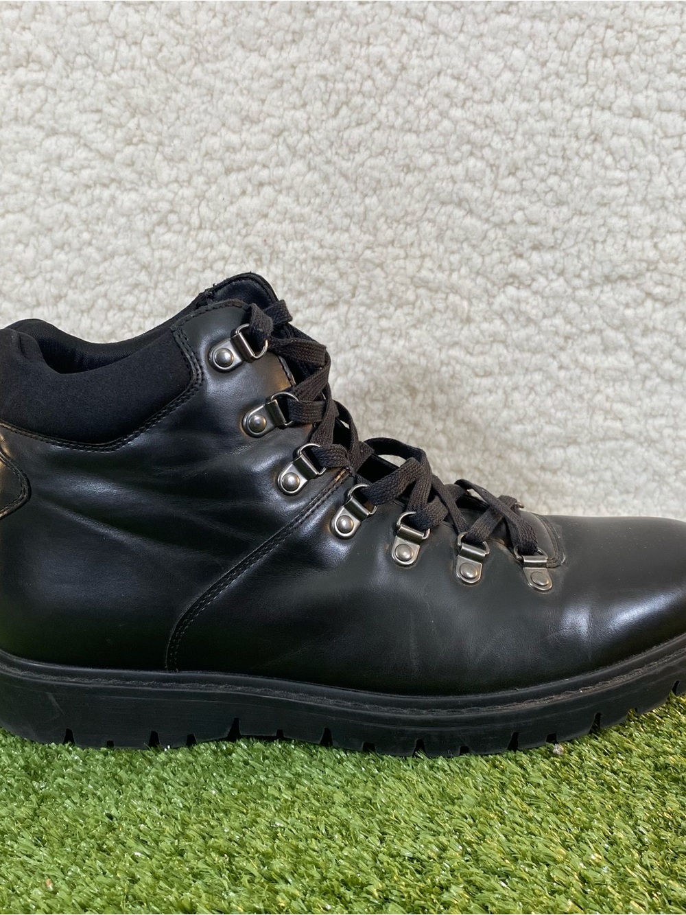 Amputee Aldo Right Side Only Motorcycle Boot Men Size 12 Black Leather Combat